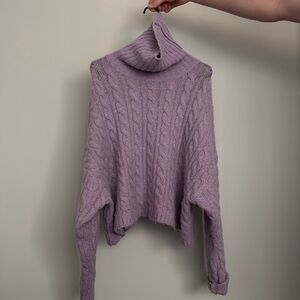 The Korner Purple knit turtleneck
